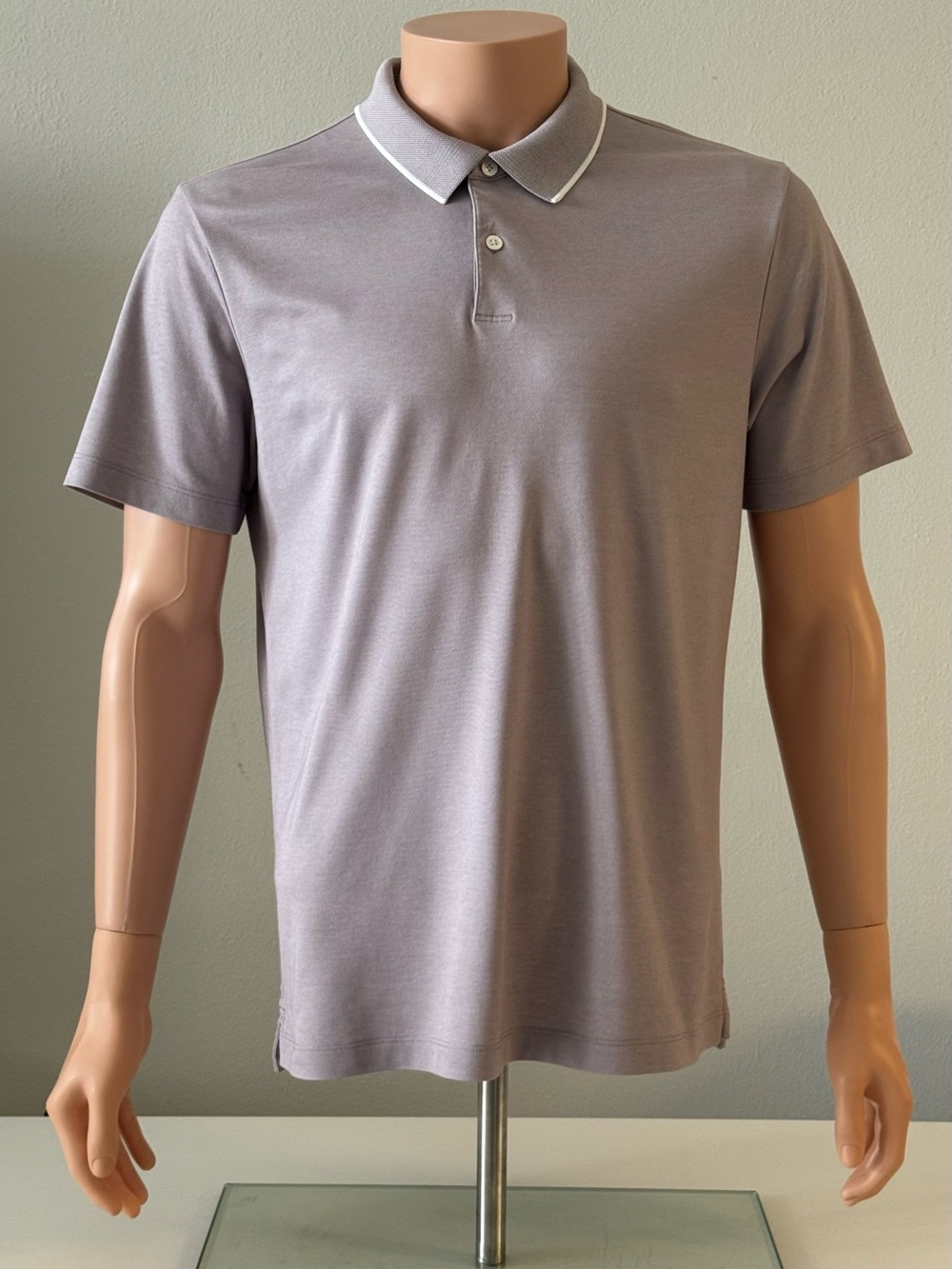Theory Men’s Polo Shirt Light Lavender Size L Made in Peru